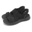 【SKECHERS】涼鞋 Go Walk Flex Sandal Slip-Ins 女鞋 黑 針織 套入式 涼拖鞋(141482-BBK)