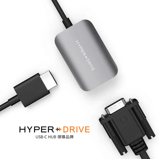 【HyperDrive】2-in-1 USB-C Hub-太空灰(適用M1/M2/M3)
