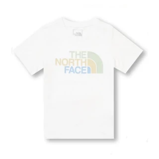 【The North Face】童 純棉多彩品牌LOGO短袖T恤/純棉材質.圓領設計(88ME-FN4 白色)