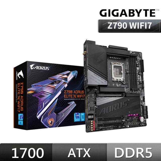 GIGABYTE 技嘉GIGABYTE 技嘉 Z790 AORUS ELITE X WIFI7 主機板+Intel Core i9-14900KS 處理器(149KS-1組合)