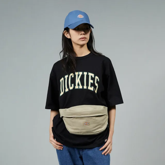 【Dickies】男女款沙色純棉帆布輕巧耐用插扣式背帶腰包｜DK013016CH1