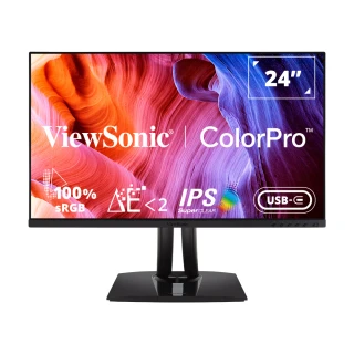 【ViewSonic 優派】VP2456 24型 IPS  60Hz 專業廣色域螢幕(內建喇叭/可旋轉/升降腳架/Type-C/100% sRGB)