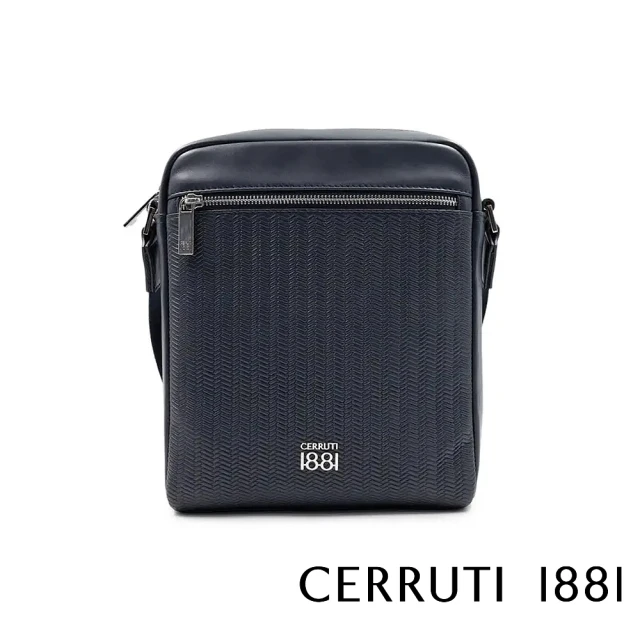 Cerruti 1881 限量2折 頂級義大利小牛皮肩背包斜