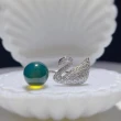 【勝弘珠寶】多明尼加藍珀天鵝戒指-9mm