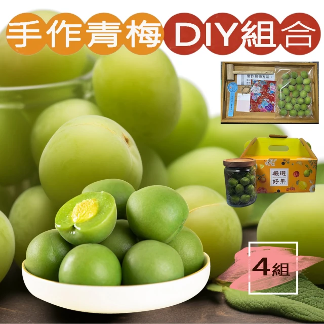 初品果 季節限定青梅DIY組合x4組(脆梅_梅醋梅酒_自已動