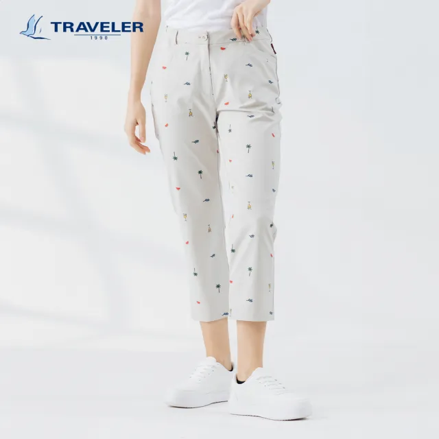 【TRAVELER 旅行者】24SS女款彈性吸排抗UV八分褲｜241TR536.538(彈性/吸濕排汗/抗UV/八分褲)