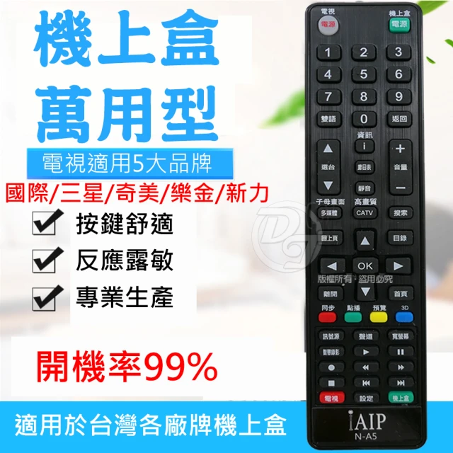 iAIP 2合1電視專用+機上盒萬用遙控器(N-A5)