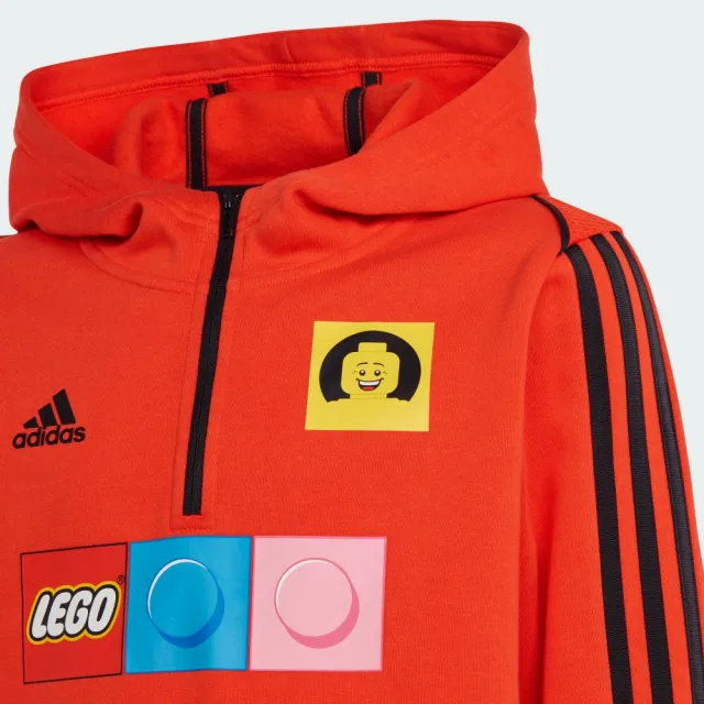 【adidas 愛迪達】LEGO 連帽上衣 童裝 - Originals HR4325