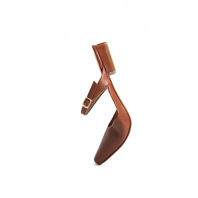 【KOKKO 集團】法式慵懶柔軟綿羊皮穆勒鞋(棕色)