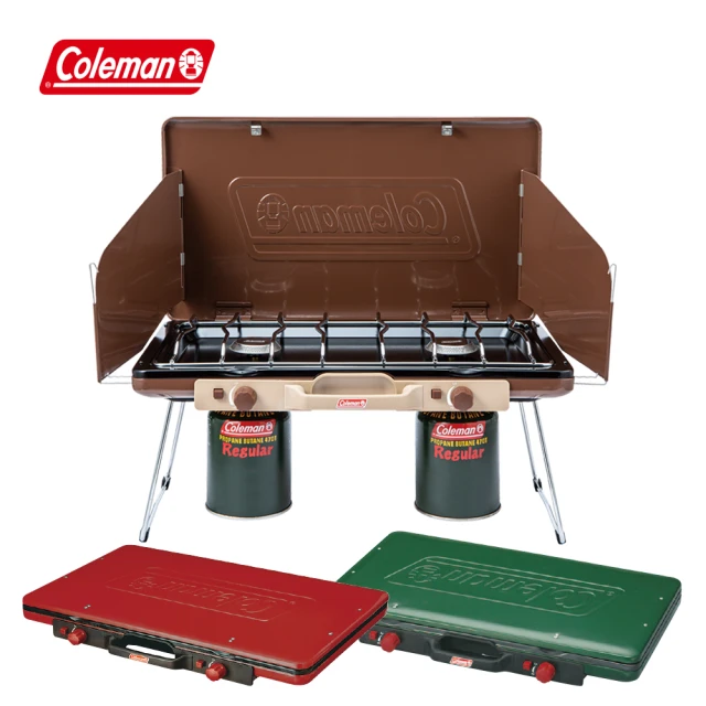【Coleman】POWERHOUSE瓦斯雙口爐(露營瓦斯爐 防風爐)