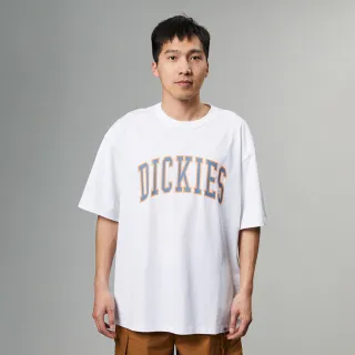 【Dickies】男女款白色純棉胸前品牌大Logo印花休閒短袖T恤｜DK012905J40