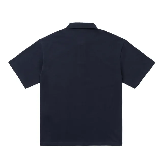 【Dickies】男款深海軍藍重磅純棉簡約刺繡Logo休閒短袖POLO衫｜DK013112CG7