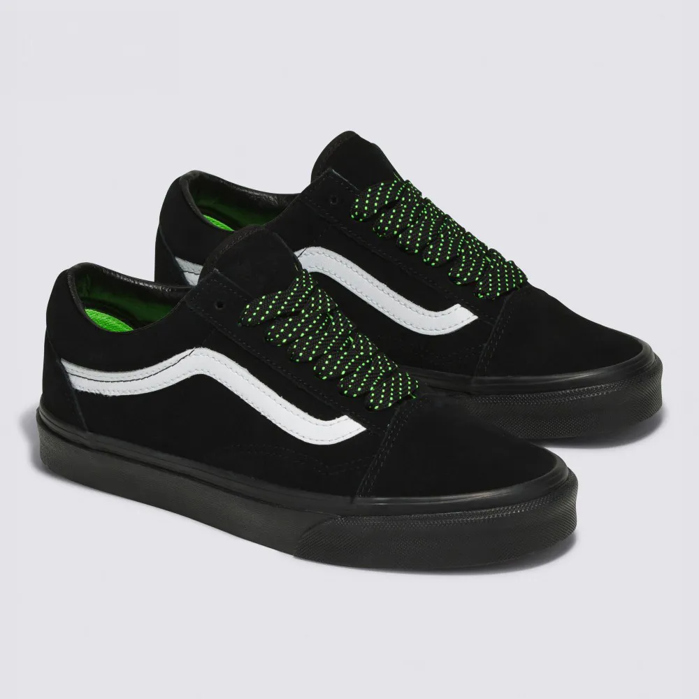 【VANS 官方旗艦】Old Skool 男女款黑色滑板鞋