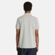 【Timberland】男款中灰色休閒短袖Polo衫(A24H2052)