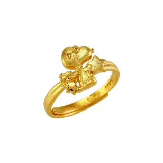 【2sweet 甜蜜約定】SNOOPY史努比飛行員系列純金戒指 金重約0.95錢(甜蜜約定 史努比 金飾)