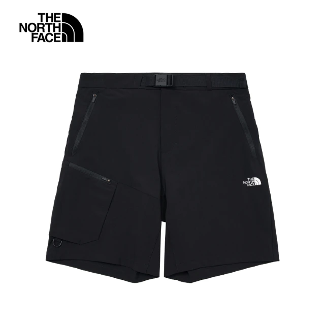 The North Face 北面男款黑色吸濕排汗涼感透氣休閒短褲｜87W4JK3