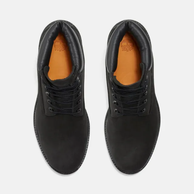 【Timberland】男款黑色磨砂革防潑水六吋靴