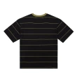 【Dickies】男女款黑色條紋純棉胸前弧型Logo寬鬆短袖T恤｜DK0A87DBBLK