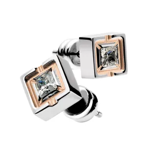 【ROYAL DAMON 羅亞戴蒙】純真Ⅳ 耳環 玫瑰金(KE040)