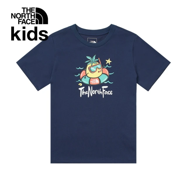 The North Face 北面兒童藍色可愛鳳梨趣味印花短袖T恤｜88HB8K2