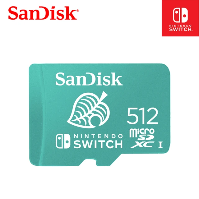 SanDisk 晟碟SanDisk 晟碟 SWITCH 專用 microSDXC UHS-I U3 512GB 記憶卡