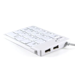 【morelife】超薄USB數字鍵盤-白(SKP-7120H2W)