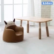 【kidus】實木90公分兒童遊戲桌椅組花生桌一桌一椅HS3090+SF00X(兒童桌椅 學習桌椅 繪畫桌椅)