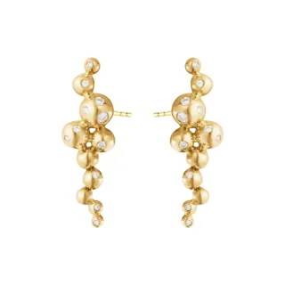【Georg Jensen 官方旗艦店】MOONLIGHT GRAPES 耳環 小(18K黃金 鑽石 耳環)