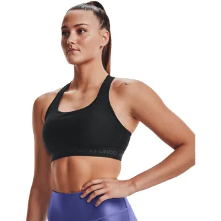 【UNDER ARMOUR】UA官方直營 女 Crossback 中衝擊運動內衣_1361034-001(黑色)