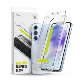 【Ringke】三星 Galaxy A55 Easy Slide Tempered Glass 鋼化玻璃螢幕保護貼－2入(Rearth 附安裝工具)