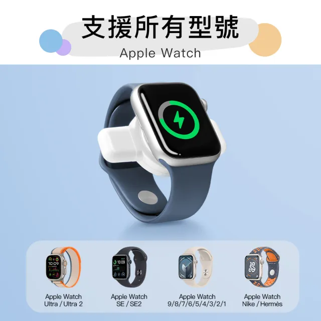 【Photofast】SPIN Charge Apple Watch 手錶磁吸雙頭無線充電器(USB-A/Type-C)