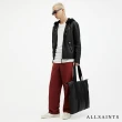 【ALLSAINTS】HARWOOD 連帽修身綿羊騎士皮衣外套-黑 ML035R(修身版型)