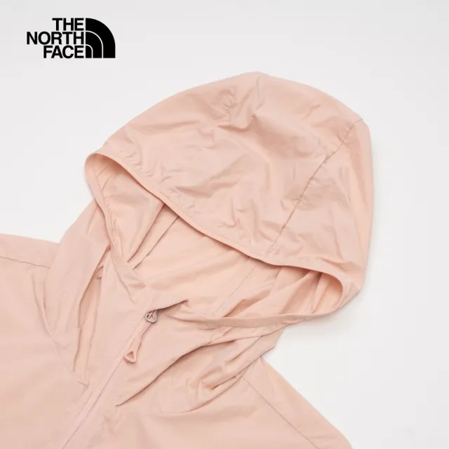【The North Face 官方旗艦】北面女款粉紅色涼感透氣防曬休閒連帽外套｜87V0LK6