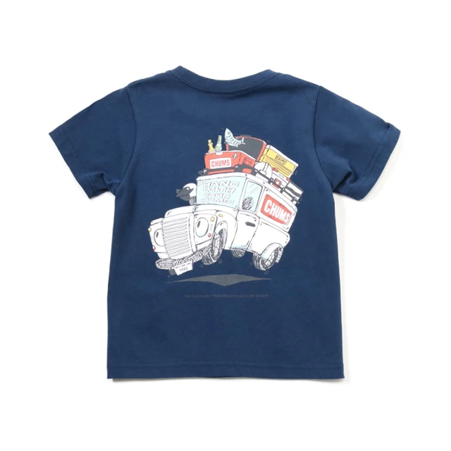 【CHUMS】CHUMS 休閒 童Kids Go Outdoor Pocket T-Shirt短袖上衣  深藍(CH211310N001)