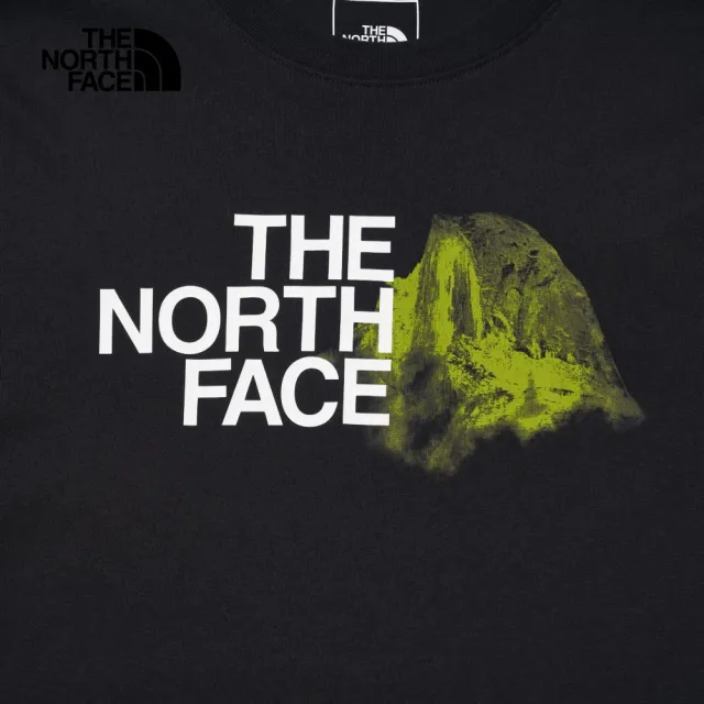 【The North Face 官方旗艦】北面男款黑色舒適大尺寸品牌LOGO休閒短袖T恤｜88GBJK3
