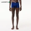 【LACOSTE】男裝-彈性棉質素面/印花/條紋內褲3件組(印花藍/條紋灰/素色黑)