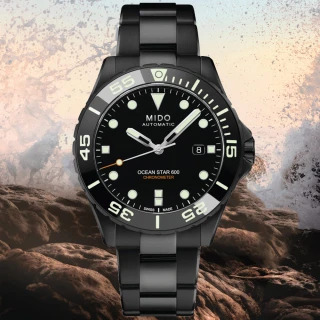 【MIDO 美度】特別版 OCEAN STAR 海洋之星 陶瓷錶圈 600米潛水機械腕錶 母親節 禮物(M0266083305100)