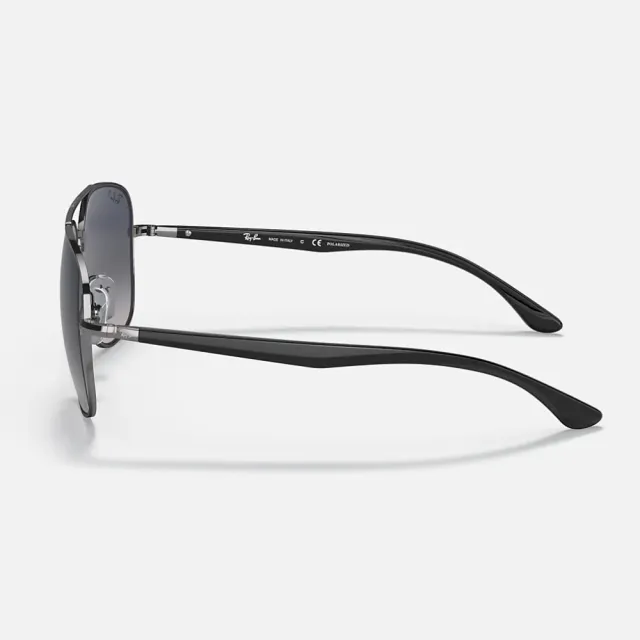 【RayBan 雷朋】雙槓金屬偏光漸層太陽眼鏡(RB3683-004/78 59mm 偏光鏡片)