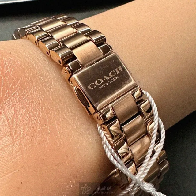 【COACH】COACH手錶型號CH00196(銀白色錶面玫瑰金錶殼玫瑰金色精鋼錶帶款)