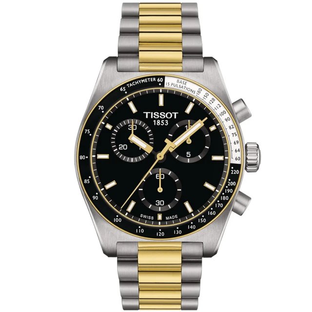 【TISSOT 天梭 官方授權】PR516系列 三眼計時手錶-40mm 母親節 禮物(T1494172205100)