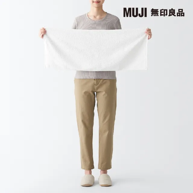 【MUJI 無印良品】棉圈絨雙線織面用巾/可吊掛/灰色(34*85cm)