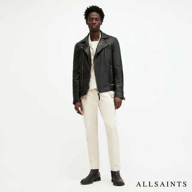 【ALLSAINTS】CONROY 經典純羊皮菱格車線騎士皮衣-墨藍 ML058F