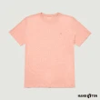 【Hang Ten】男裝-基本款BCI純棉圓領腳丫短袖T恤(淺紅花紗)