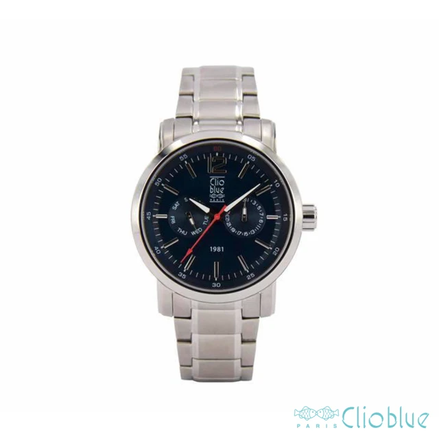 CLIO BLUE SWEEP御風錶-白/藍(法國巴黎高端品