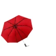 【KARL LAGERFELD 卡爾】201W3908 K/IKONIK老佛爺圖像自動伸縮雨傘(黑色)