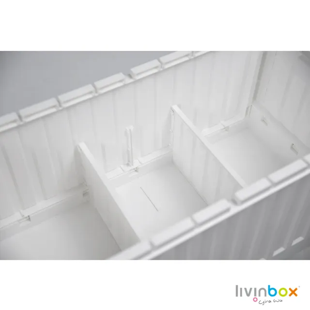【livinbox 樹德】CARGO貨櫃收納椅 5入 FB-6432B(輕工業風/可堆疊/可折疊/上開式/收納箱)