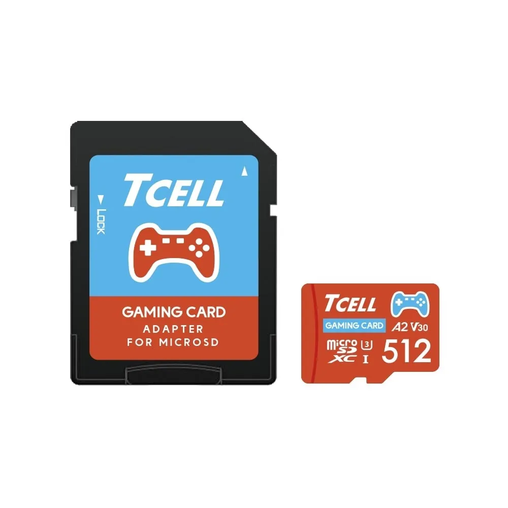 【TCELL 冠元】MicroSDXC UHS-I A2 U3 512GB 遊戲專用記憶卡【附轉卡】