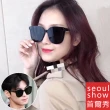 【Seoul Show 首爾秀】男女韓星韓劇款三顆米釘太陽眼鏡UV400墨鏡 1938(防曬遮陽)