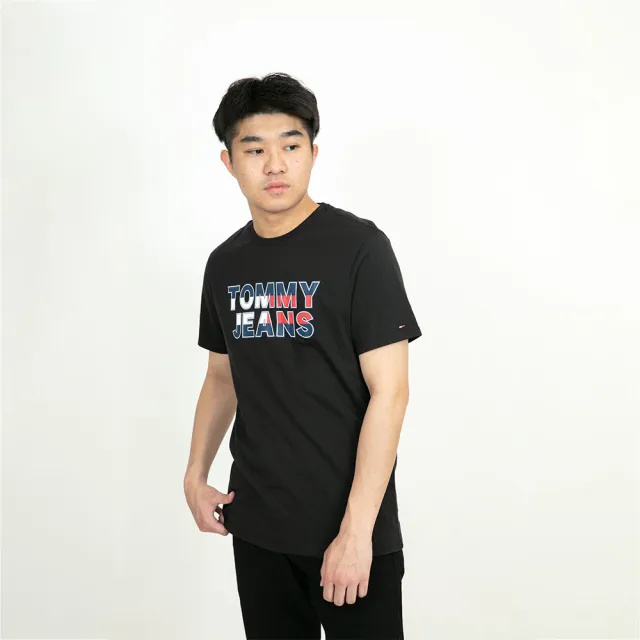 【Tommy Hilfiger】Tommy Hilfiger 短T  大尺碼 短袖 LOGO T恤 純棉 圓領(短袖 T恤8518)