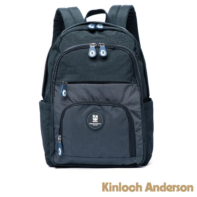 【Kinloch Anderson】SMILE 圓弧拉鍊口袋後背包(深藍)